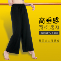 Modern Dance Training Pants High Waist Women's Classical Dance Pants Loose Straight Leg Pants Dancing Costume Dance Pants Black