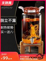 10kg glass bottle bubble wine high-grade creative bubble wine tank European glass jar wine jar thickened sealed medicine wine bottle