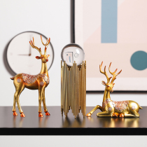 Simple light luxury creative crystal deer furnished modern home living room Wine cabinet TV cabinet