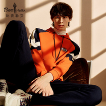 (Light comfort cotton) Bjørn Löfven spring sports casual hooded sweatshirt men warm breathable pullover top