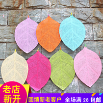 New leaf hanging ornaments kindergarten corridor classroom spring decoration hanging ornaments colored leaf decoration