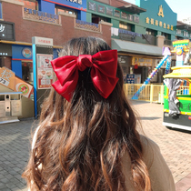 Hairclip female Japanese fabric bow knot side clip hair accessories simple Net red temperament side clip top clip back head spring clip