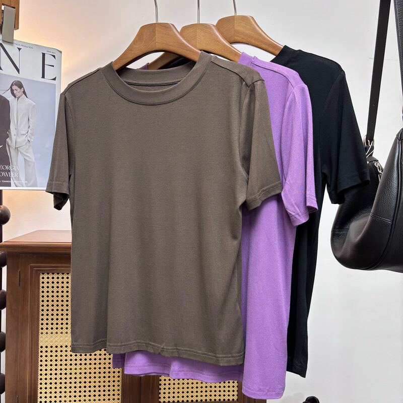 Brand High-Quality T-Shirt, 97% Viscose Natural Fabric (Kelly Highly Recommends) T240715