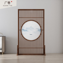 Chinese solid wood screen seat screen hall Partition Customized office Restaurant hotel Tea House entrance semi-penetrating into the family screen