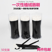 Disposable lip brushed stick with red brushed female beginners urinating with telescopic small number short special cabinet to try and brush the lip balm