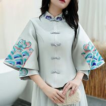 Bridesmaid dress female Chinese style 2021 new autumn and winter Chinese style satin sister group bridesmaid dress winter cheongsam long section