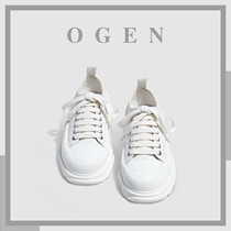 ULOVAZN Japanese daddy shoes ins light luxury small white shoes womens canvas shoes all-match breathable heightening street shooting tide shoes