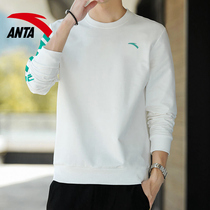 Anta sweater men spring and autumn 2021 new fashion pullover long sleeve round neck loose winter plus velvet sportswear