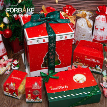 French bakery Christmas gingerbread house gift box with ribbon biscuit box with hand gift box biscuit barrel envelope tote box