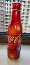 Coca-Cola fireworks edition aluminum bottle 2018 Japan fireworks aluminum bottle summer edition Cola aluminum bottle send protective shell