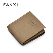 Vansi Fanxi jewelry bag superfiber coffee and elegant jewelry gift packaging container bag D039