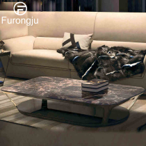  Furongju light luxury furniture custom Fendi postmodern stainless steel Nordic marble coffee table