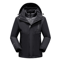 Down Liner Outdoor Submachine Clothing Woman Three-in-one Detachable Two-piece Set Plus Suede Thickened Male Autumn Winter Coat Tide