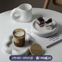 Nordic ins Western plate salad home dessert plate desktop snack cake dinner plate round coffee breakfast plate