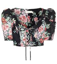 2021 ZIMMERMANN Floral Print Linen Blouse