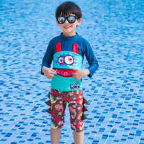 New fat boy split parent-child swimsuit boy boy elastic big Swimsuit Beach children swimsuit