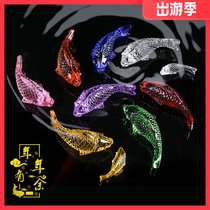 High-end Crystal fish lucky feng shui ornaments glazed fish mascot annual home living room accessories