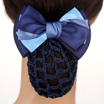 Imprinted Korean bank nurse stewardess restaurant hotel professional floral headdress hairclip net pocket custom