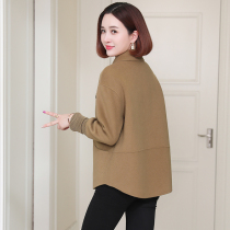 Zqqz double-sided woolen coat women's short 2021 autumn new fashion high wool woolen coat 6517