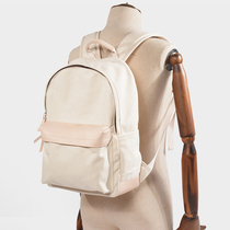 奇古西小清新文艺帆布包女背包大学生书包植鞣皮男新款双肩旅行包