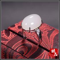 Xinjiang and Tian sheep fat jade ring gold inlaid jade hand decorated with 7 optional inlaid diamond jewellery