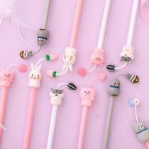 Neutral pen Korean cute creative cartoon cute INS simple small animal hipster cute student black pen examination pen pen writing signature PEN prize practical student teacher gift gift