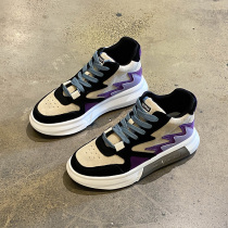 Tide brand Korean version of daddy shoes womens 2022 autumn and winter new high-top sneakers thick-soled all-match breathable casual sports shoes