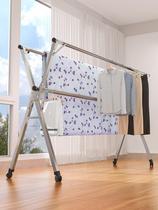  Set up a stall folding clothes rack drying floor strong indoor balcony home outdoor room bedroom simple and space-saving