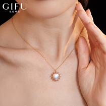 GIFU single One imitation pearl necklace female summer sterling silver design sense French retro choker 2021 New