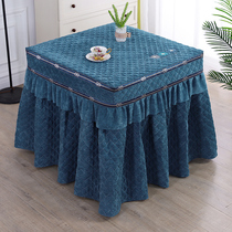 Square electric heater fire cover mahjong table cover stove thickened rectangular tablecloth cover winter