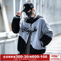 National Tide brand Lamb hair color cotton coat men winter ins couple loose cotton suit plus velvet thick baseball jacket coat