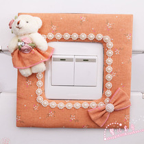Fine Lace Switch Cover Cute Switch Hood Home Creative Switch Appliata Garden Socket Patch