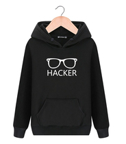 Sweater man HACKER artificial intelligence yuan universe NFT loose hooded thick top plus velvet sweater hoodie