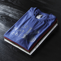  Foreign trade export tail single t-shirt mens short-sleeved pure cotton printing tide brand slim-fit original single cut standard cattle goods summer round neck t-shirt