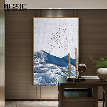Weiyihui original entrance painting decoration Modern simple hanging painting Office creative mural Snow mountain landscape