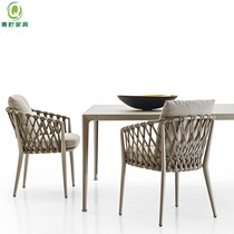Nordic Outdoor Table And Chairs Sofa Balcony Villa Patio Table Garden Table & Chairs Rope With Table And Chairs Creativity Outdoor Rattan Chair