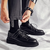 Casual leather shoes men business dress British Martin shoes men leather trendy shoes black inner men shoes autumn