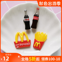 Magpie cuddly Coke fries 3D refrigerator stickers KJI magnetic stickers trumpet magnetic stickers photo decoration set