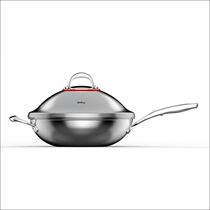 18 10 stainless steel 32 frying pan square handle without rivet without coating smoke-free frying pan home induction cookware