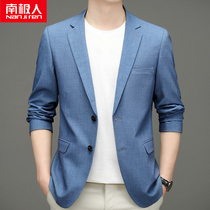 South Pole Casual Western Suit Men Jacket Light Business Single Blouse Blouse Spring And Autumn Slim Fit for Korean version of mens small suits