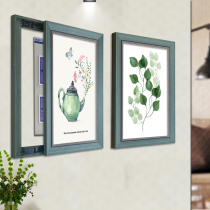 Vertical plate blocking power box mural hidden distribution box decorative painting restaurant door corridor left and right sliding Nordic painting