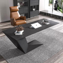 One three simple study smoky wood color desk art creative desk computer desk walnut wood veneer boss desk