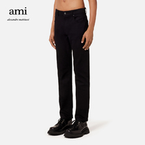 AMI Mens 22 Fall Winter New Designer Cotton-blend Cotton Casual Slim Jeans Trousers