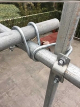 Water pipe adjustment cross fastener ear buckle steel pipe buckle lock installation round cross card construction site front bar breeding