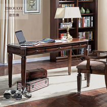 American style desk simple solid wood antique furniture desk calligraphy and painting desk calligraphy desk drawer
