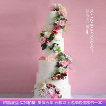 Multi-layer simulation cake model 2021 New Net red flower wedding art cake model window decoration samples