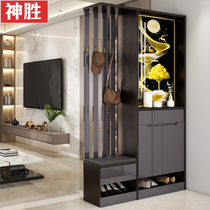 Living room Italian minimalist entrance cabinet Light luxury partition cabinet Wine cabinet Modern minimalist foyer cabinet Shoe cabinet hall decoration cabinet