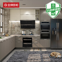 National general gold medal kitchen cabinet custom kitchen overall cabinet quartz stone countertop decoration simple open antibacterial