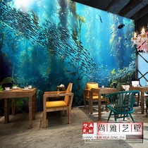 3d 3d underwater world wallpaper restaurant sea background wall cloth hotel ocean theme room bedroom decoration wallpaper