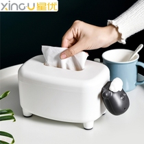 Toilet tissue box living room creative drawing box multifunctional household napkin carton Nordic desktop storage box